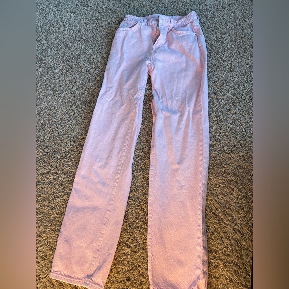 Pink Zara mom jeans